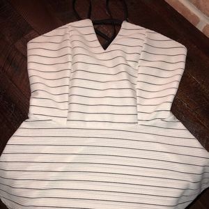 Sexy Women's Striped Peplum Top